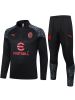 Bild von AC Milan 2023-2024 Men's White Football Training Tracksuit (Zip-Neck Top & Soccer Pants)