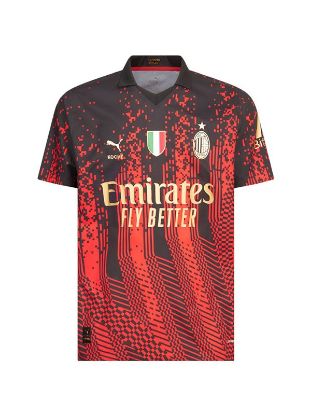 Immagine di AC Milan 2023-2024 Men's Fourth Football Shirt: 4th Football Kit, Football Sports Uniform